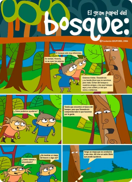 Portada Cómic “El gran papel del bosque”