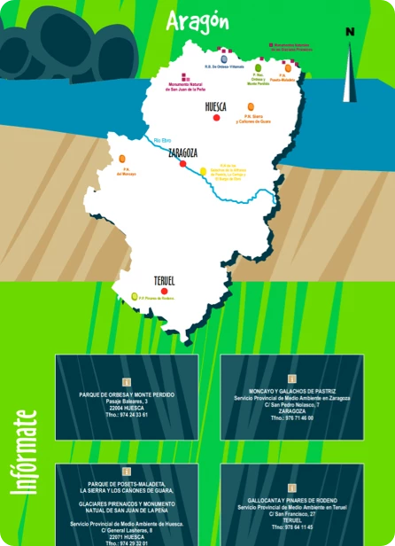 Portada MAPA con los principales espacios naturales de cada CCAA