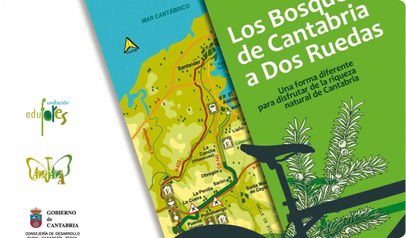 Portada Los bosques de Cantabria a dos ruedas Guía
