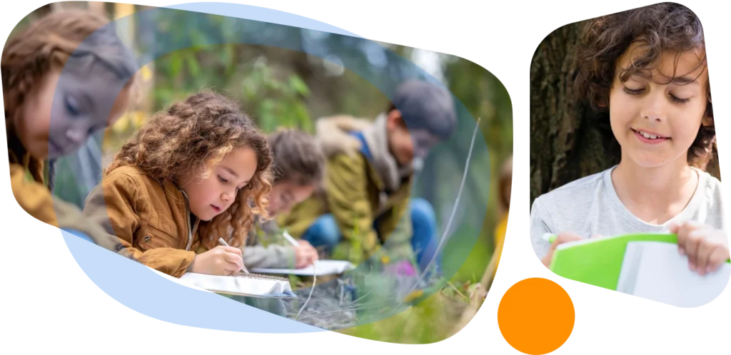 Fotos niños en el bosque